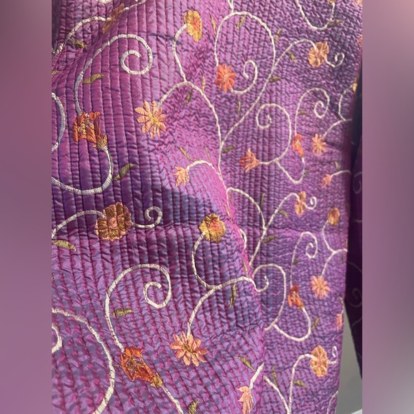 Vintage Handmade Women’s Reversible Purple & Black Jacket Hand Crafted - XL - Picture 10 of 10